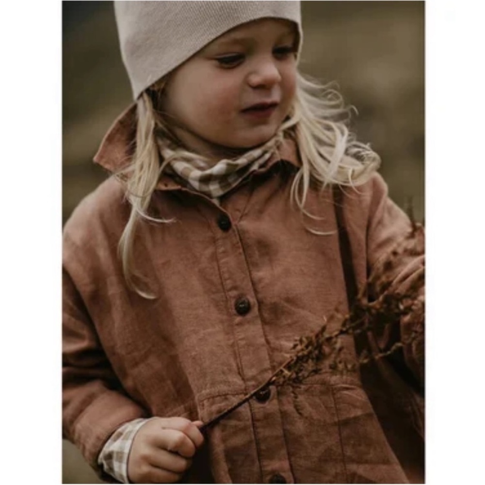 Brown Button-Up Jacket for Kids